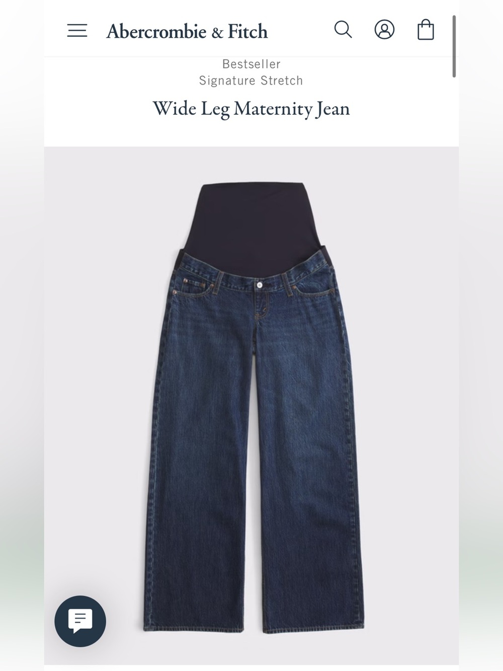 Abercrombie & Fitch Wide Leg Maternity Jean